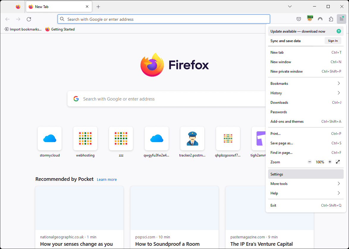 Firefox Settings