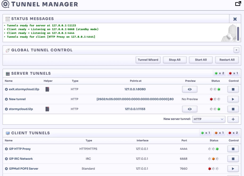 I2P Tunnel Manager